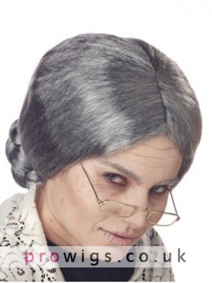 Adult Grey Grandma Wig