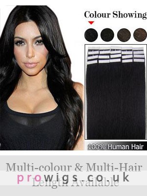 16" 20pcs Remy Hair Tape In Hair Extensions