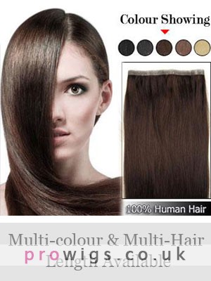 20" PU Skin Weft Remy Human Hair Extensions