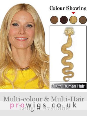 20" 100% Human Hair Wavy Micro Loop Hair Extensions