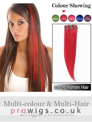 20 Inches 6 Pcs Highlight Clip In Human Hair Extensions