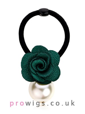 Exquisite Flower Shape Pearl Tassel Elastics Bobbles Hair Band