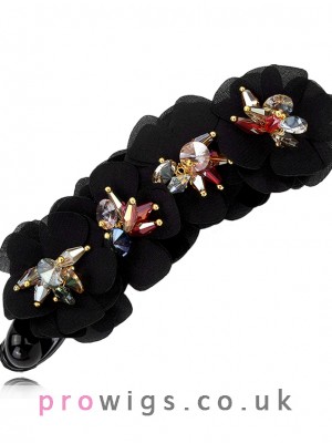 Women's Exquisite Pure Hand Worked Beads Flower Hair Clips