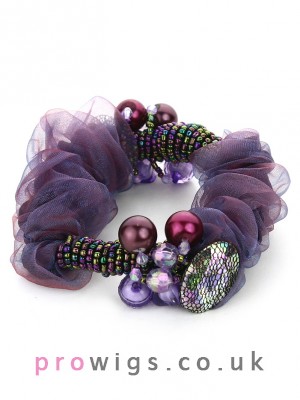 Best-sellers Pearl Headdress Flower Chiffon Scrunchies