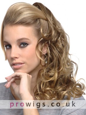 Relaxed Curls Synthetic Clip In Hairpiece
