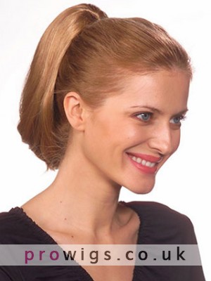 8" Sleek Straight Clip On Synthetic Ponytail