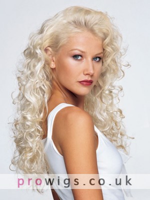 Long Curly Lightweight 3/4 Wig