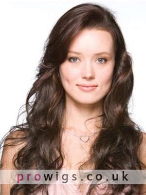 28" Long Wavy 3/4 Wig