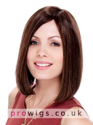 Remy Human Hair Mid-Length Bob Style Wig