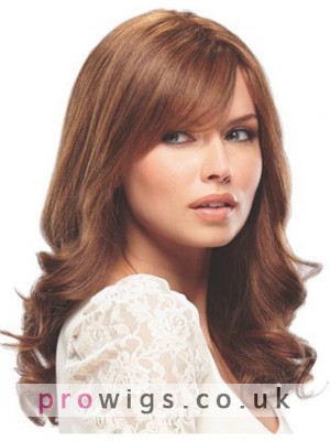 Long 100% Human Hair Wavy Lace Front Wig