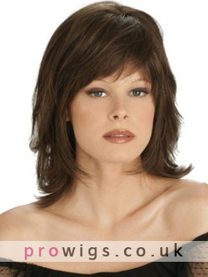 Mid-Length Synthetic Wavy Wig