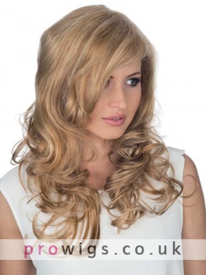 Side Parting Front Lace Curly Remy Hair Wig