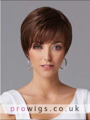 Clearance Nice Short Straight Human Hair Wig