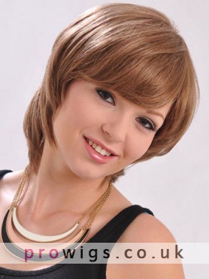 Short All Over Layers Style Pure 100% Human Hair Wig