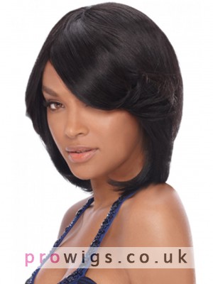 Capless Remy Human Hair African American Wigs
