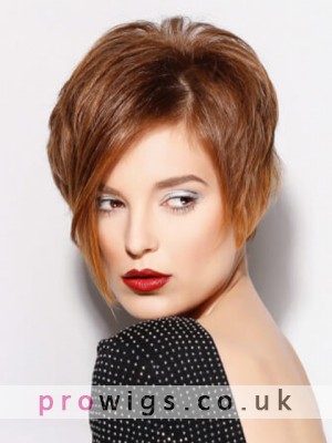 100% Remy Human Hair Fascinating Capless Short Wig 