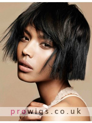 Short Straight Full Lace Remy Human Hair Wig  