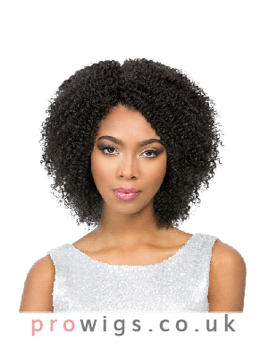 12" Kinky Curly Remy Human Hair Full Lace Wig