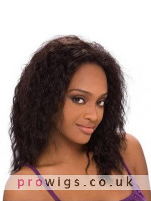 16&quot;Remy Human Hair Wavy Lace Front Wig