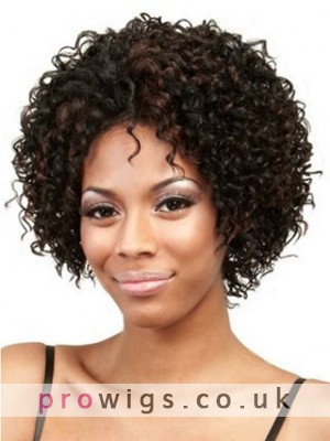 10" Tight Spiral Curls Synthetic Lace Front Wig