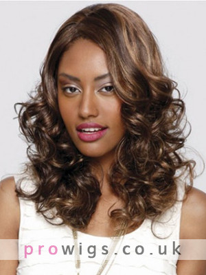 Synthetic Lace Front Mid-Length Wavy Wig