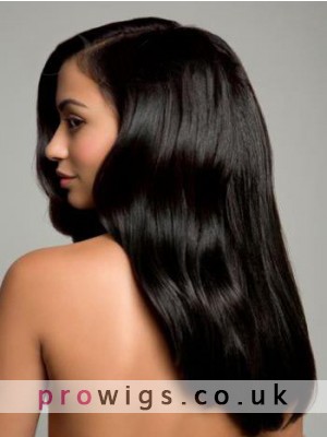 Best Long Straight Black 100% Remy Human Hair Full Lace Wig