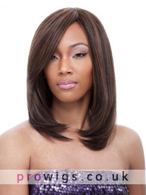 Medium Straight Lace Front Wig 100% Human Hair About 12 Inches
