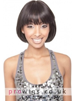 100% Human Hair Lace Wigs With Bangs