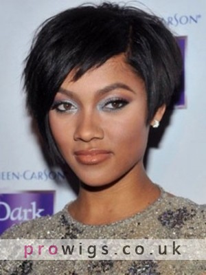 Shinning Short Curly Black African American Wigs For Women