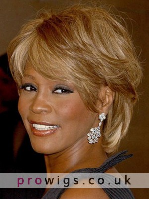 Sweety Short Wavy Blonde African American Lace Wigs