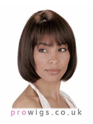 8" Silky Straight Capless Synthetic Wig