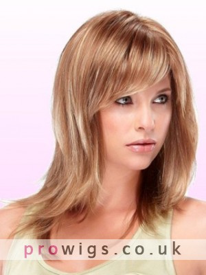 Mid-Length Straight Capless Synthetic Wig