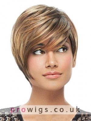 Short Straight Lace Front Synthetic Wig For Women