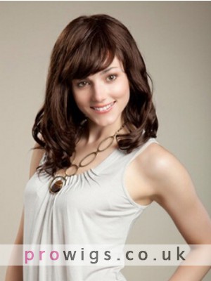 Women's Medium Lace Front Wavy Synthetic Hair Wig