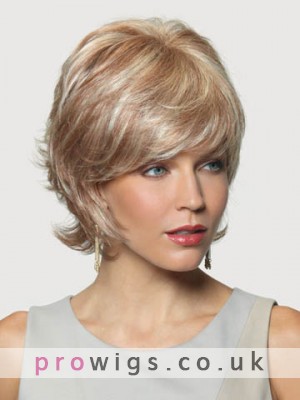 Wispy Layered Cut With Flipped Ends Synthetic Wig