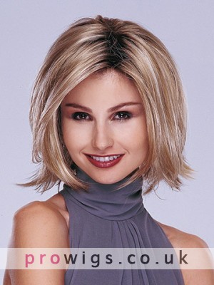 Mid-length Layered Bob Synthetic Lace Front Wig