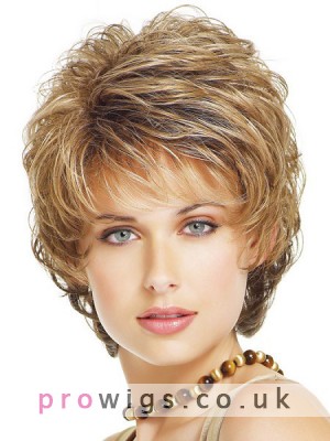 Collar Length Nape Frames Face Romantic Looking Synthetic Wig