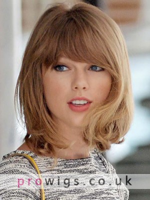 Youthful Short Loose Wave Taylor Swift Hairstyle Synthetic Wig