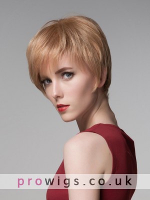 Short Straight Blond Synthetic Wigs For Women