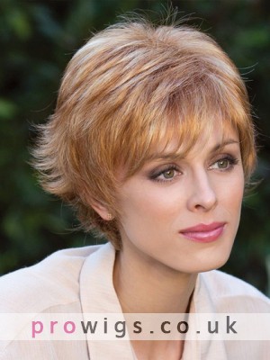 Short Capless Synthetic Wig With End Fly Out 