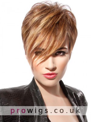 Fashion Short Capless Wig With Side Bangs