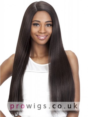 24"Silky Long Straight Synthetic Capless Wig 