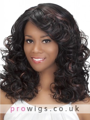 18" Flawless Big Curly Synthetic Capless Wig