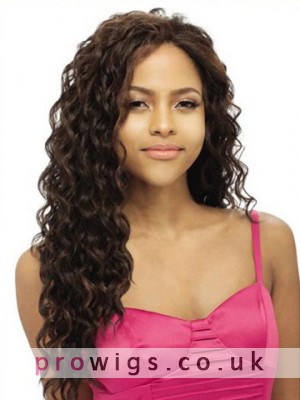 20" Water Wave Remy Human Hair Lace Front Wig