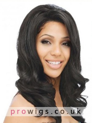 16" Wavy Remy Human Hair Lace Front Wig