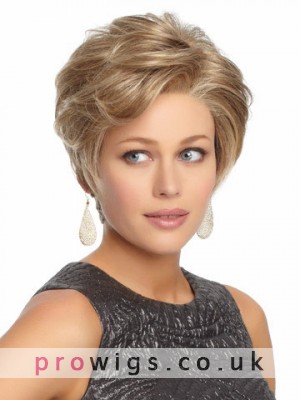Clearance Classic Short Cut Lace Front Synthetic Wavy Wig