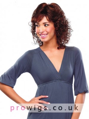 Shoulder Length Curly Lace Front Caz Wig