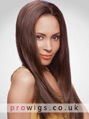 Long Human Hair Straight Lace Front Wig