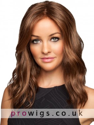 18" Lace Front Wavy Human Hair Wig