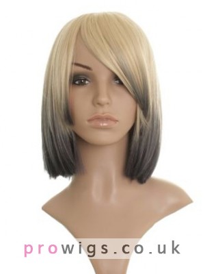 12" Drew Barrymore Straight Synthetic Grey Wig